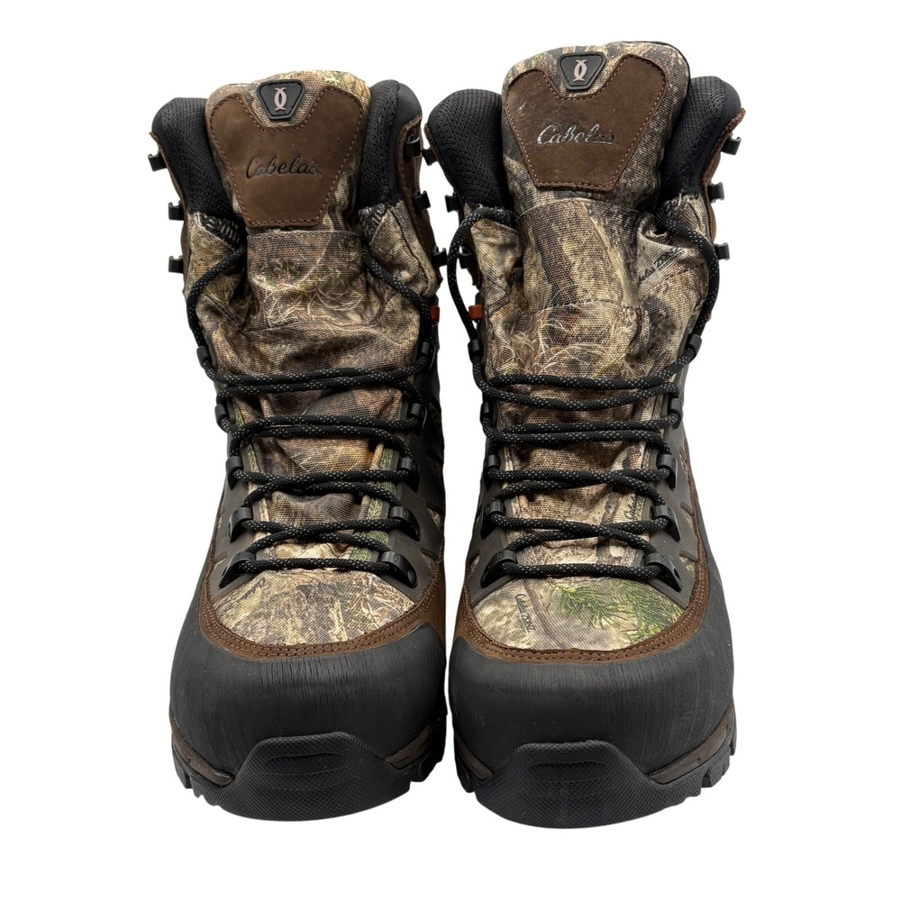 Cabelas Hunting Boots Mens 14M Camo Brown Good Gore-Tex Waterproof Insulated